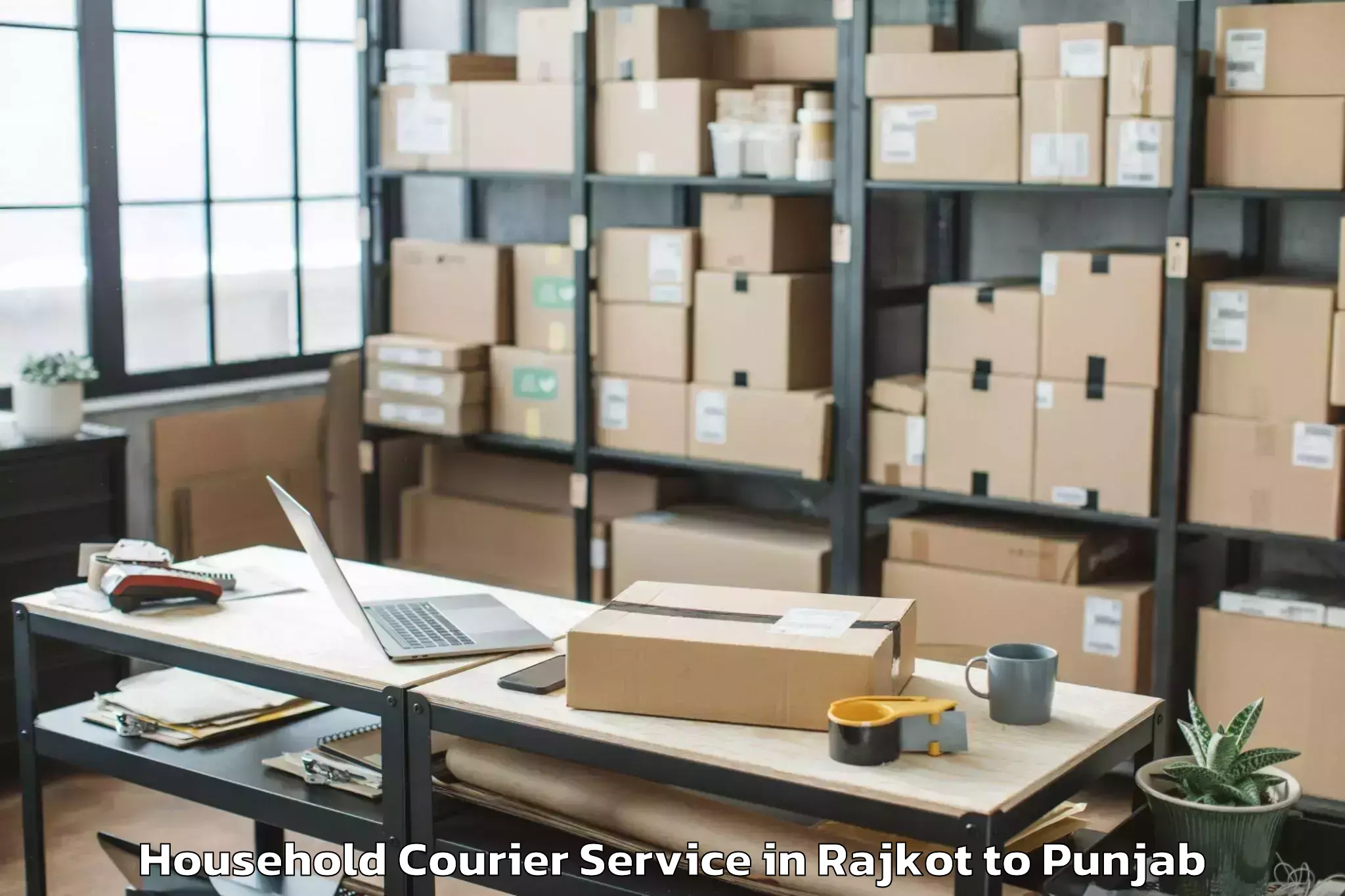 Book Rajkot to Ludhiana Airport Luh Household Courier Online